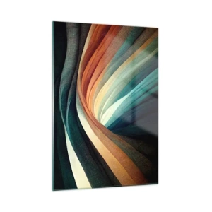 Quadro em vidro - Tecido de cores - 50x70 cm