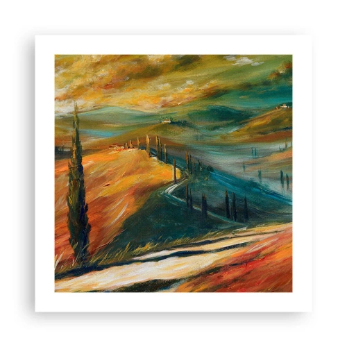 Pôster - Paisagem da Toscana - 50x50 cm