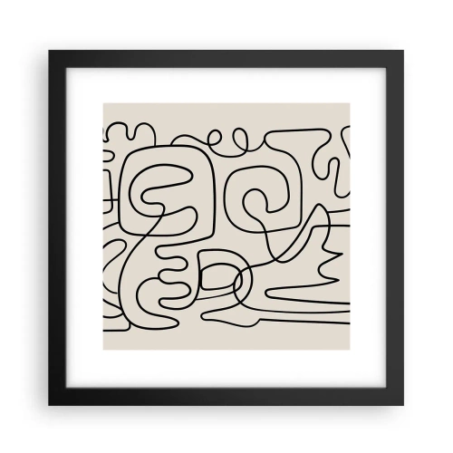 Pôster com moldura preta - Na trilha - 30x30 cm