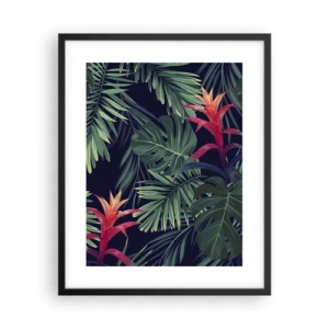 Pôster com moldura preta - Queimar em verde - 40x50 cm