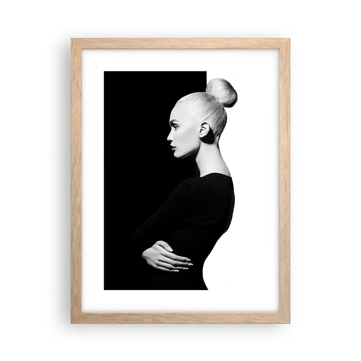 Pôster com moldura de carvalho claro - Simplesmente mulher - 30x40 cm