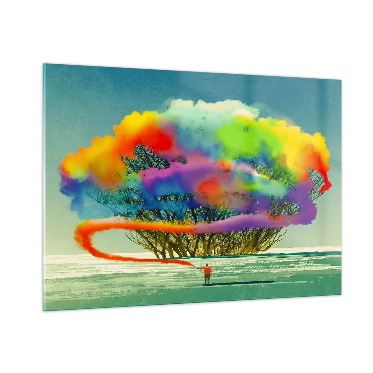 Quadro em vidro - Dar vida a este mundo - 100x70 cm