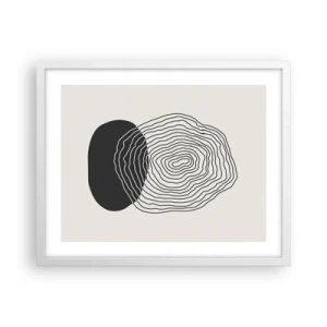 Pôster em moldura branca - Duração e vibração - 50x40 cm