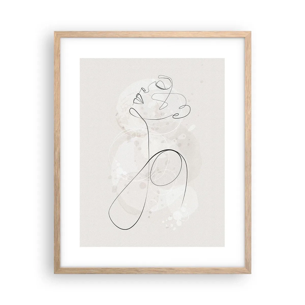 Pôster com moldura de carvalho claro - O espiral de beleza - 40x50 cm