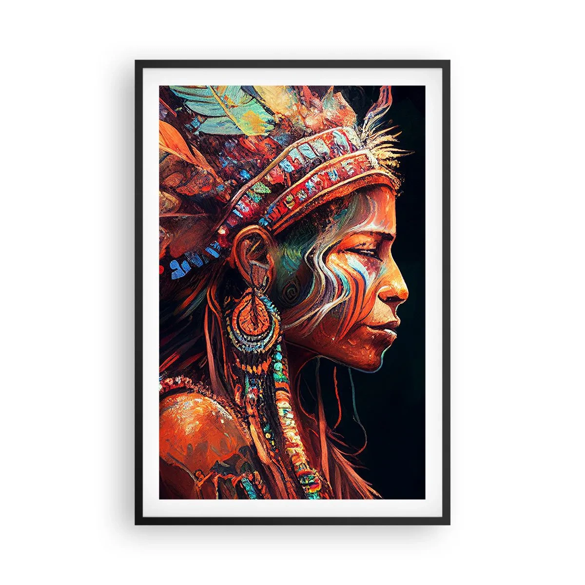 Pôster com moldura preta - Ritual mágico - 61x91 cm