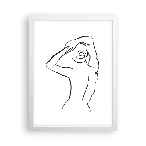 Pôster em moldura branca - Nu matinal - 30x40 cm