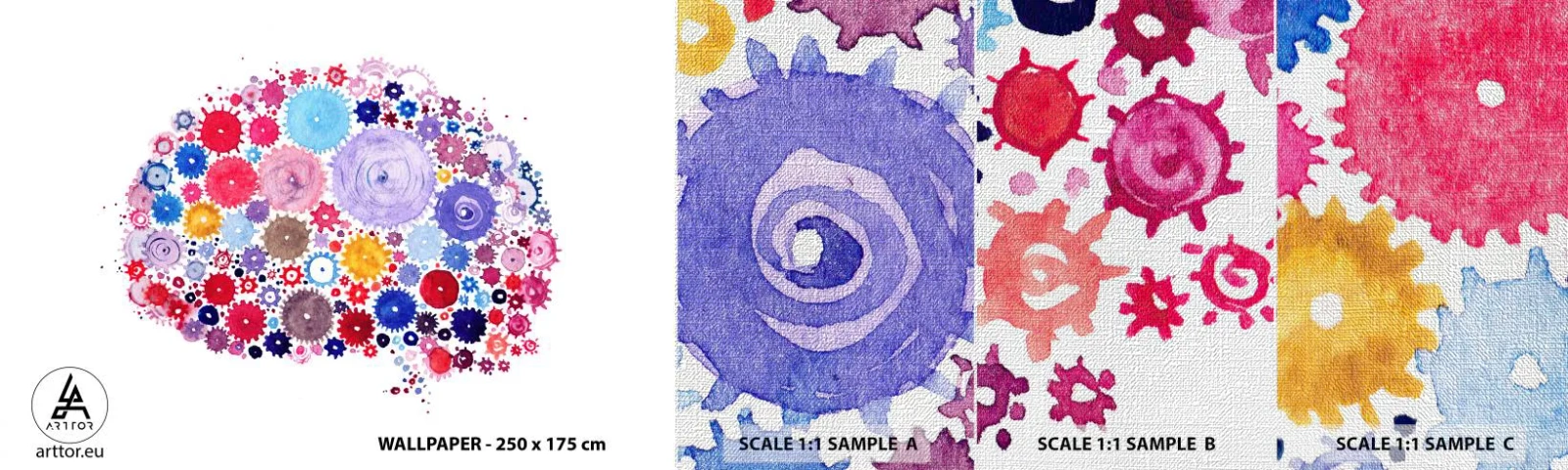 Amostra de papel de parede Premium Canvas - A máquina mais perfeita da natureza - Abstração, Cérebro, Gráficos - 100x30 cm