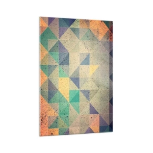 Quadro em vidro - República dos triângulos - 70x100 cm