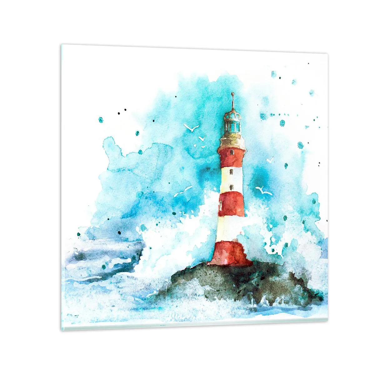 Quadro em vidro - Unidade dos elementos da natureza - 40x40 cm