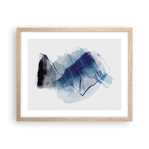 Pôster com moldura de carvalho claro - Iceberg - 50x40 cm