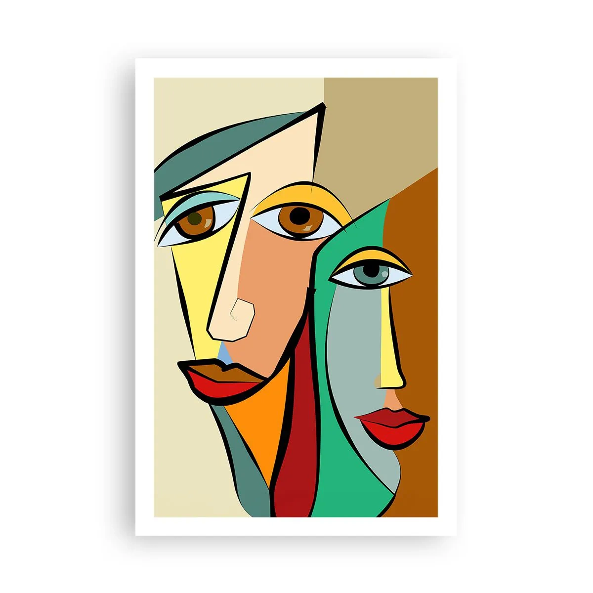 Pôster - Casal cubista - 61x91 cm