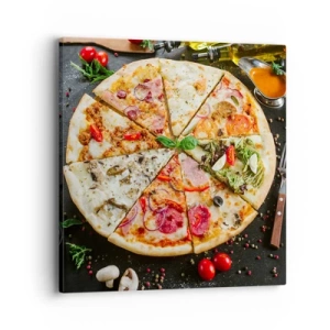 Quadro em tela - Gama de sabores - 40x40 cm