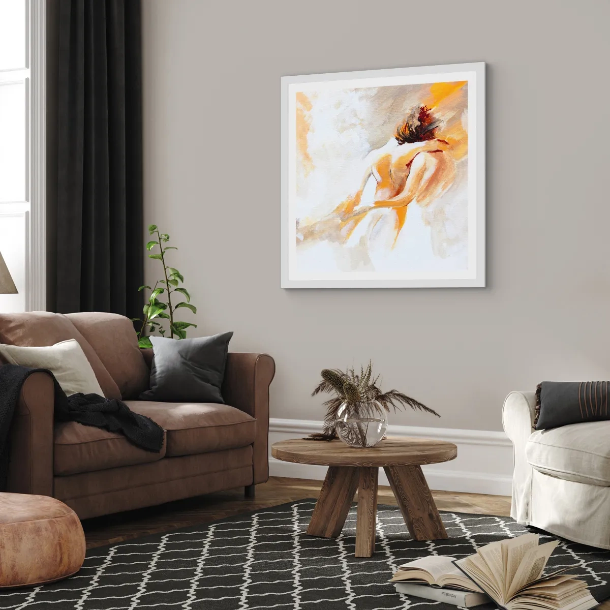 Pôster em moldura branca - No céu da proximidade - 60x60 cm