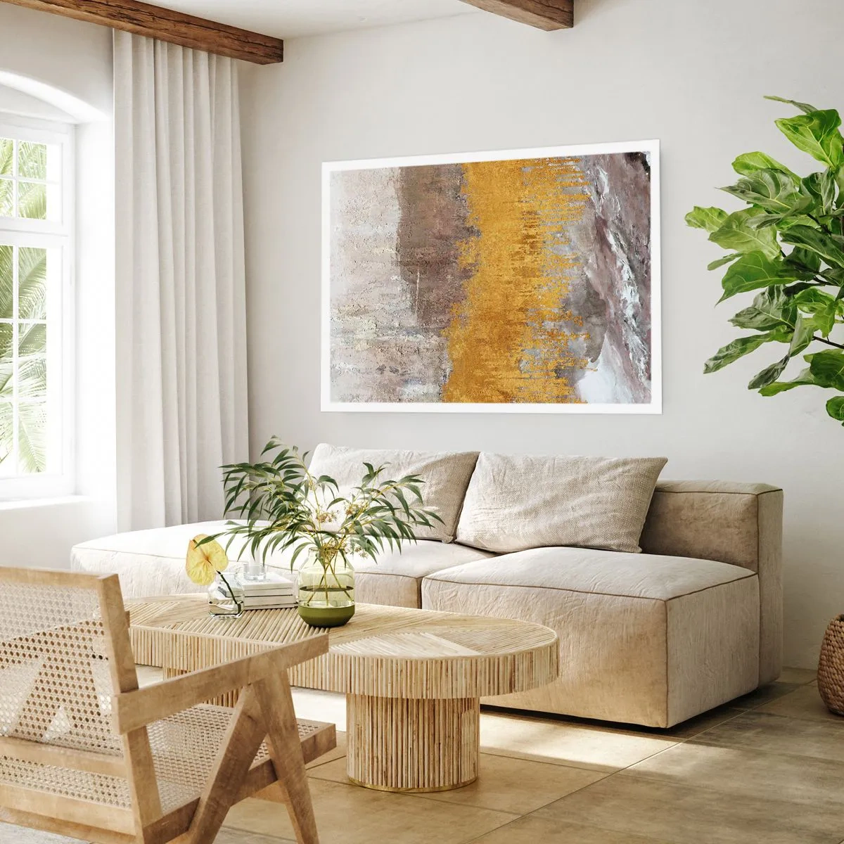 Pôster - Uma explosão dourada - 50x40 cm