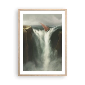 Pôster com moldura de carvalho claro - Um aviso da vida - 50x70 cm