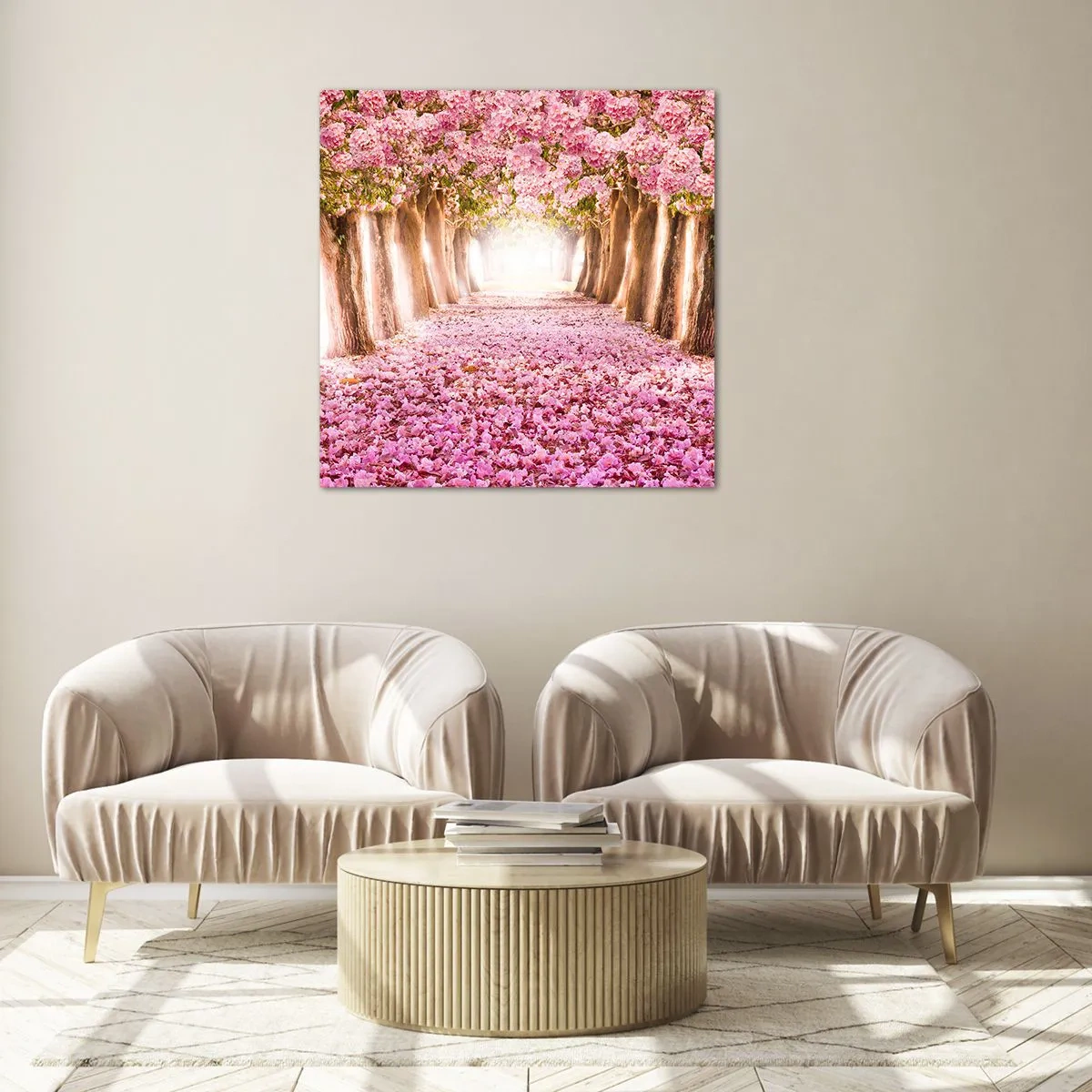 Quadro em vidro - O Caminho para o Paraíso - 60x60 cm