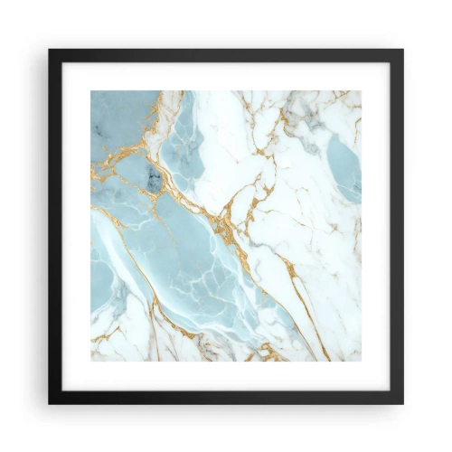 Pôster com moldura preta - Riqueza de pedra - 40x40 cm