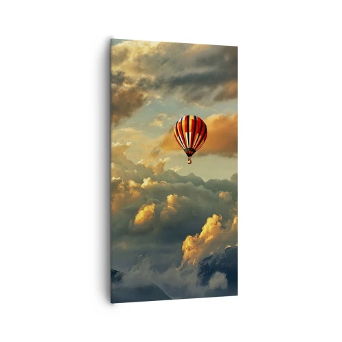 Quadro em tela - Eu voo porque sou livre - 65x120 cm
