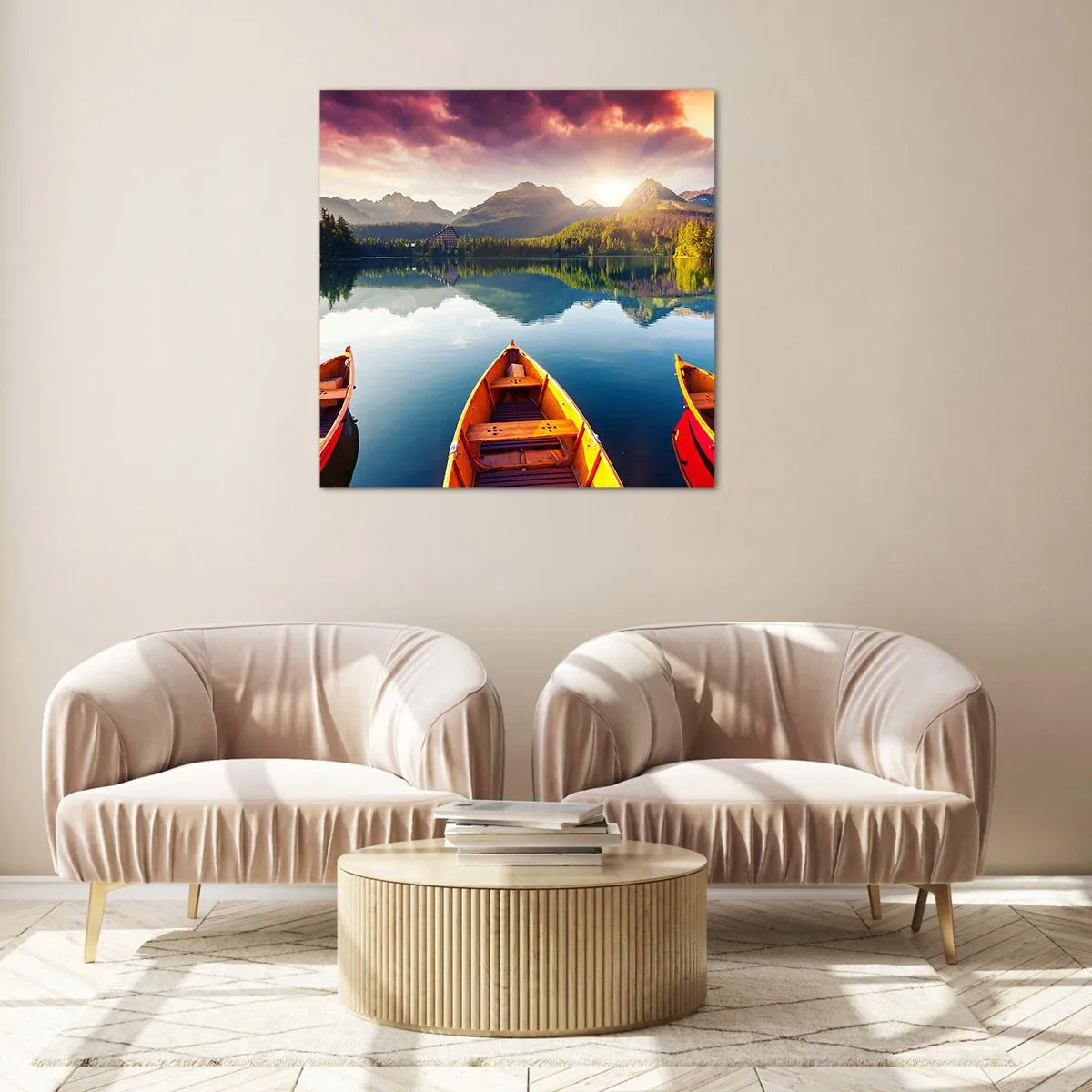 Quadro em vidro - Nada contra a natureza - 70x70 cm