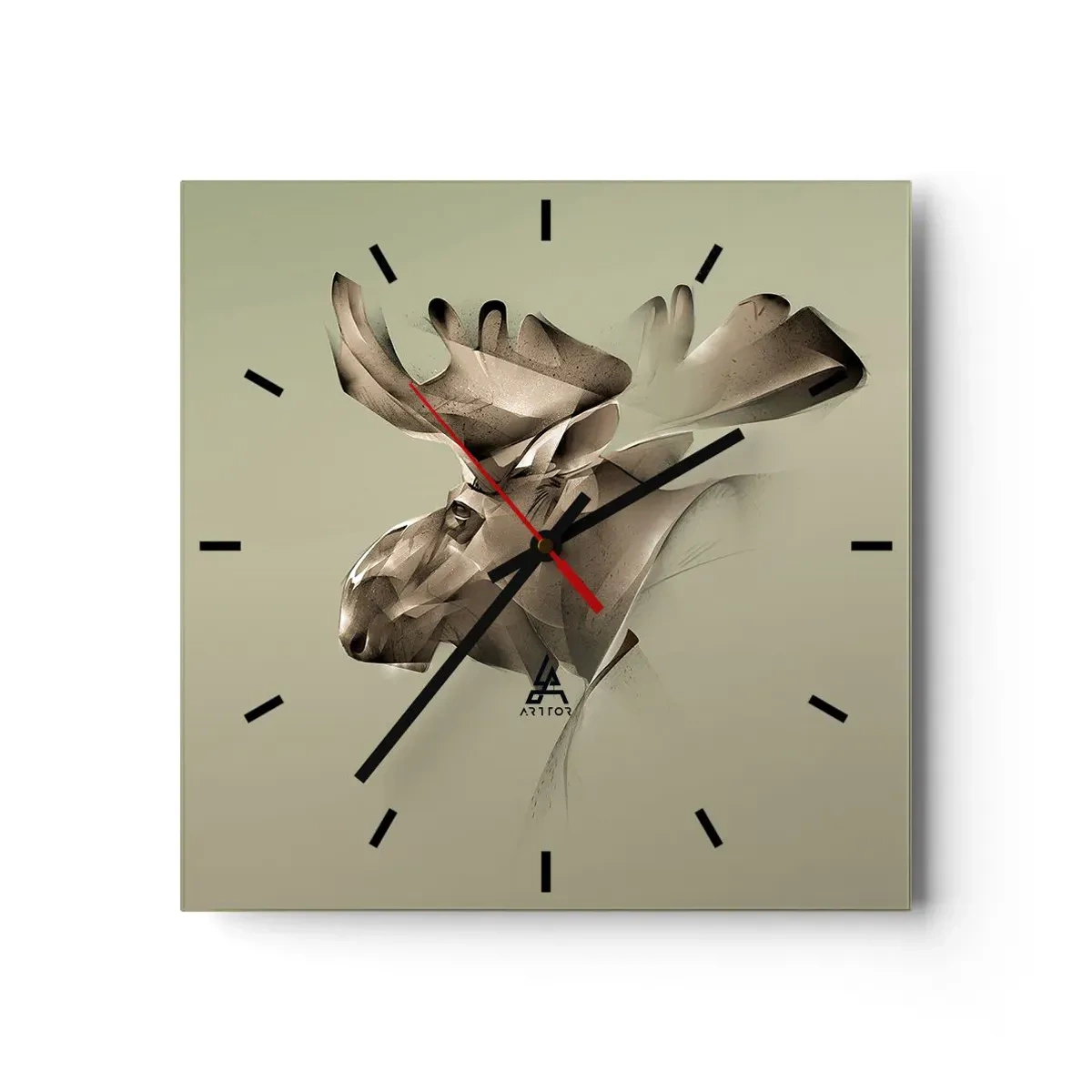 Relógio de parede - Relógio em vidro - O poder suave da calma - 30x30 cm