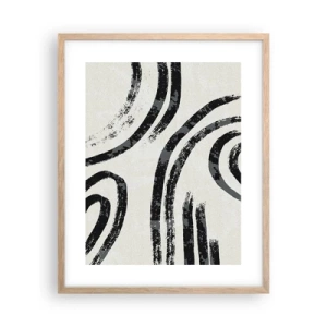 Pôster com moldura de carvalho claro - Meio parado - 40x50 cm