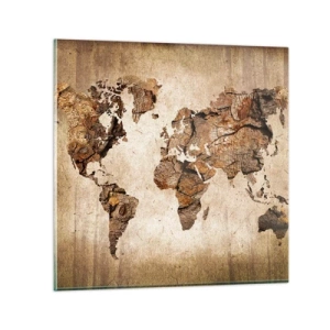 Quadro em vidro - Descobrindo o o mundo - 60x60 cm