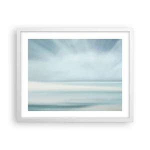 Pôster em moldura branca - Paz ao horizonte - 50x40 cm
