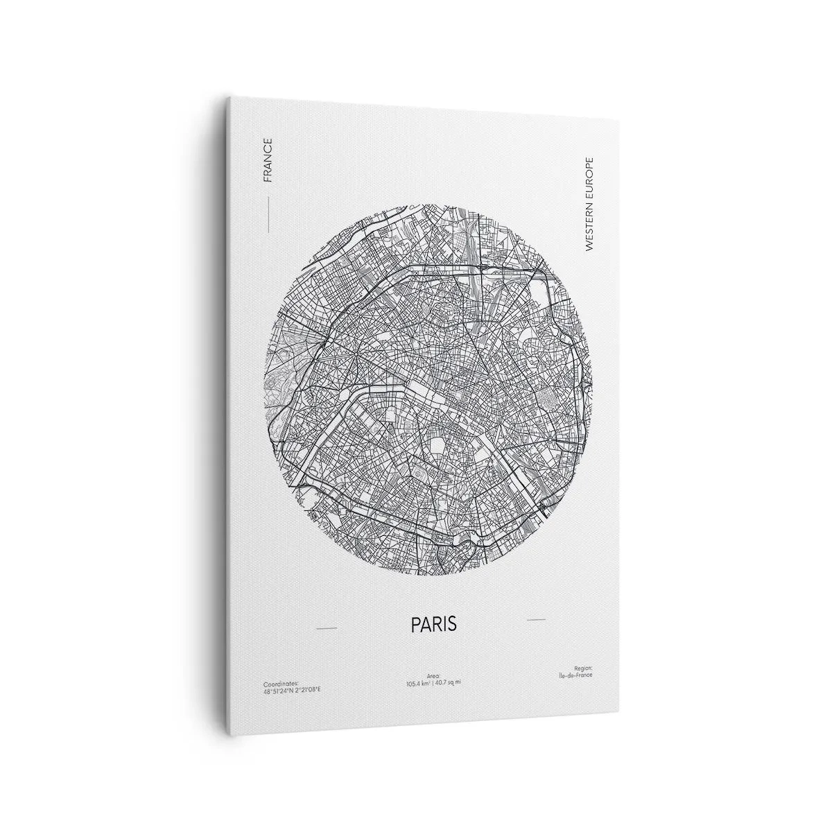 Quadro em tela - Anatomia de Paris - 70x100 cm