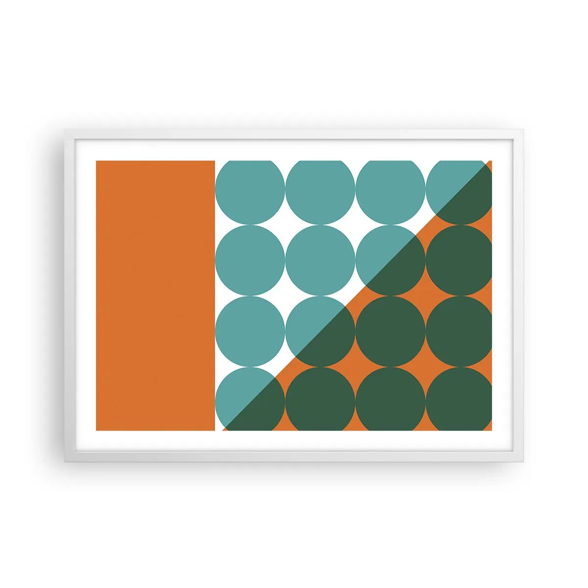 Pôster em moldura branca - Para cima e na diagonal - 70x50 cm