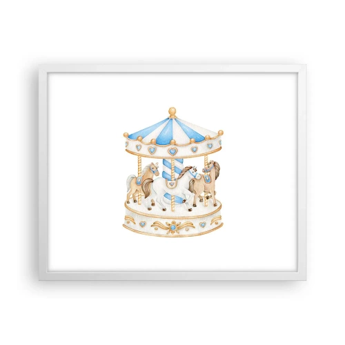 Pôster em moldura branca - Doce infância - 50x40 cm