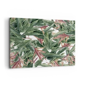 Quadro em tela - Matagal esmeralda-lilás - 120x80 cm