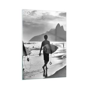 Quadro em vidro - Samba para uma onda - 50x70 cm