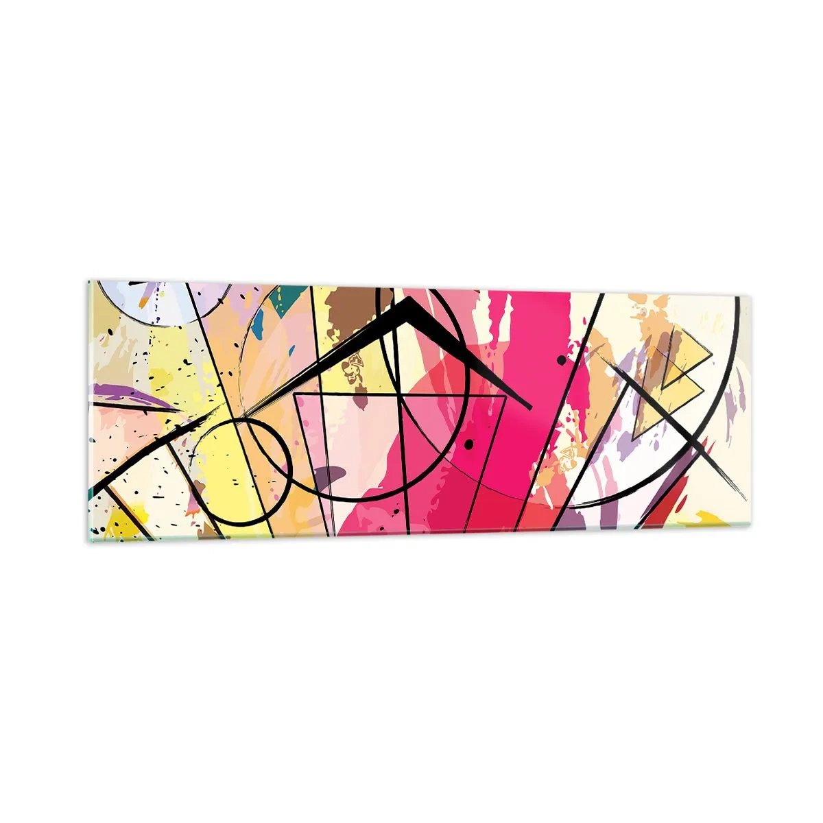 Quadro em vidro - Explosão - 90x30 cm