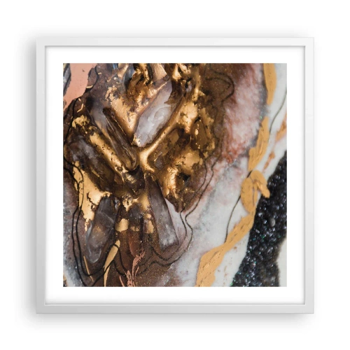 Pôster em moldura branca - O elemento terra - 50x50 cm