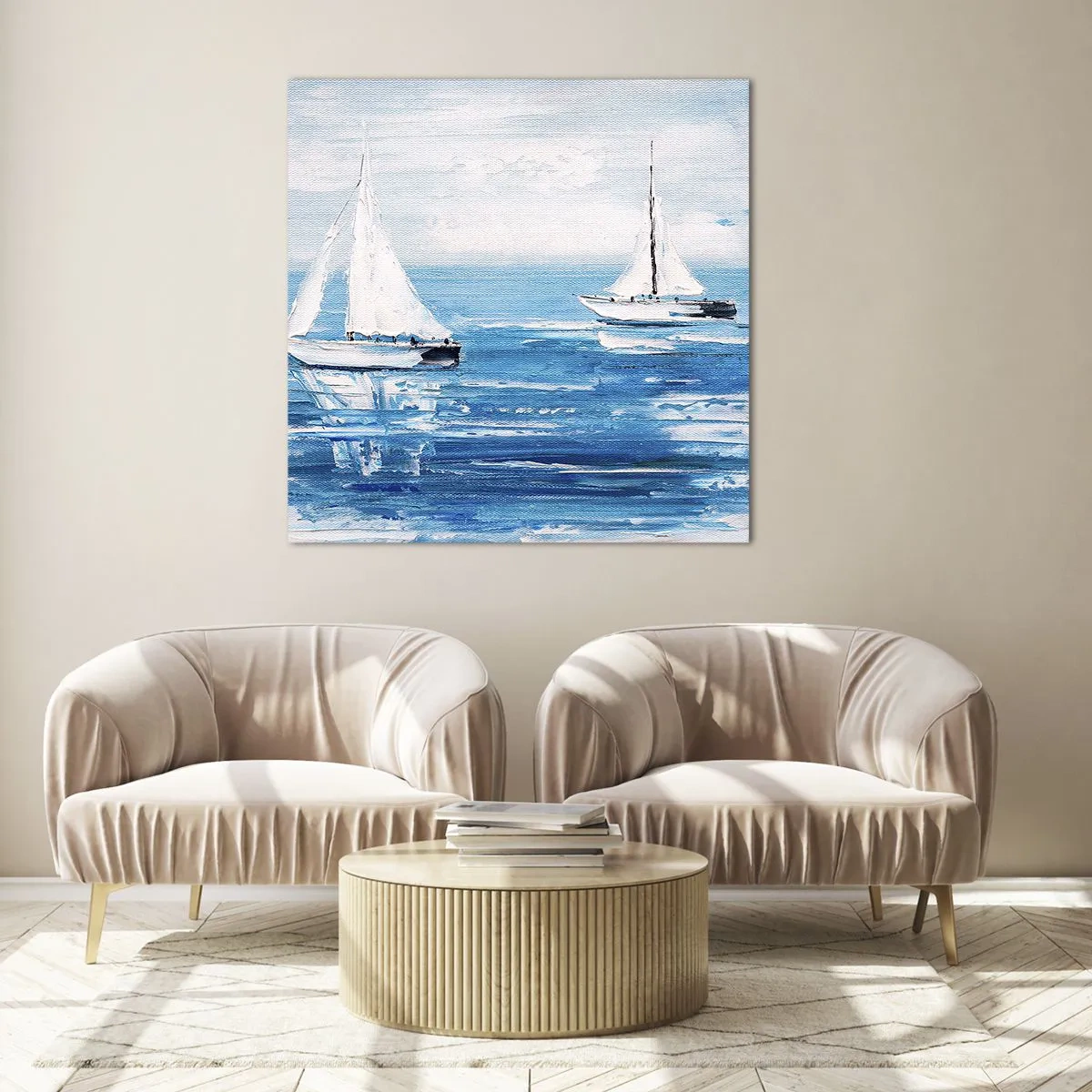 Quadro em vidro - Com um amigo ao meu lado - 50x50 cm