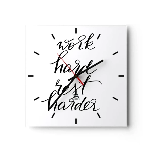 Relógio de parede - Relógio em vidro - Equilíbrio da vida - 30x30 cm