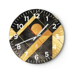 Relógio de parede - Relógio em vidro - Sol do Deserto - 40x40 cm