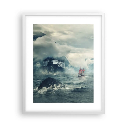 Pôster em moldura branca - Nas águas mágicas - 40x50 cm