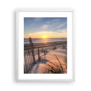 Pôster em moldura branca - Brilho e sombra do vento - 40x50 cm