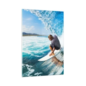 Quadro em vidro - Dançando com as ondas - 80x120 cm