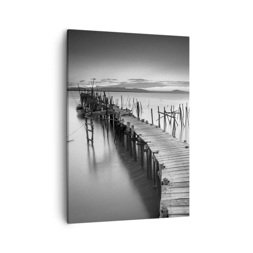 Quadro em tela - A tranquilidade de uma costa esquecida - 50x70 cm