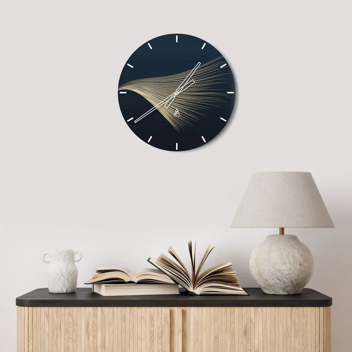 Relógio de parede - Relógio em vidro - Como o cabelo de um anjo - 40x40 cm