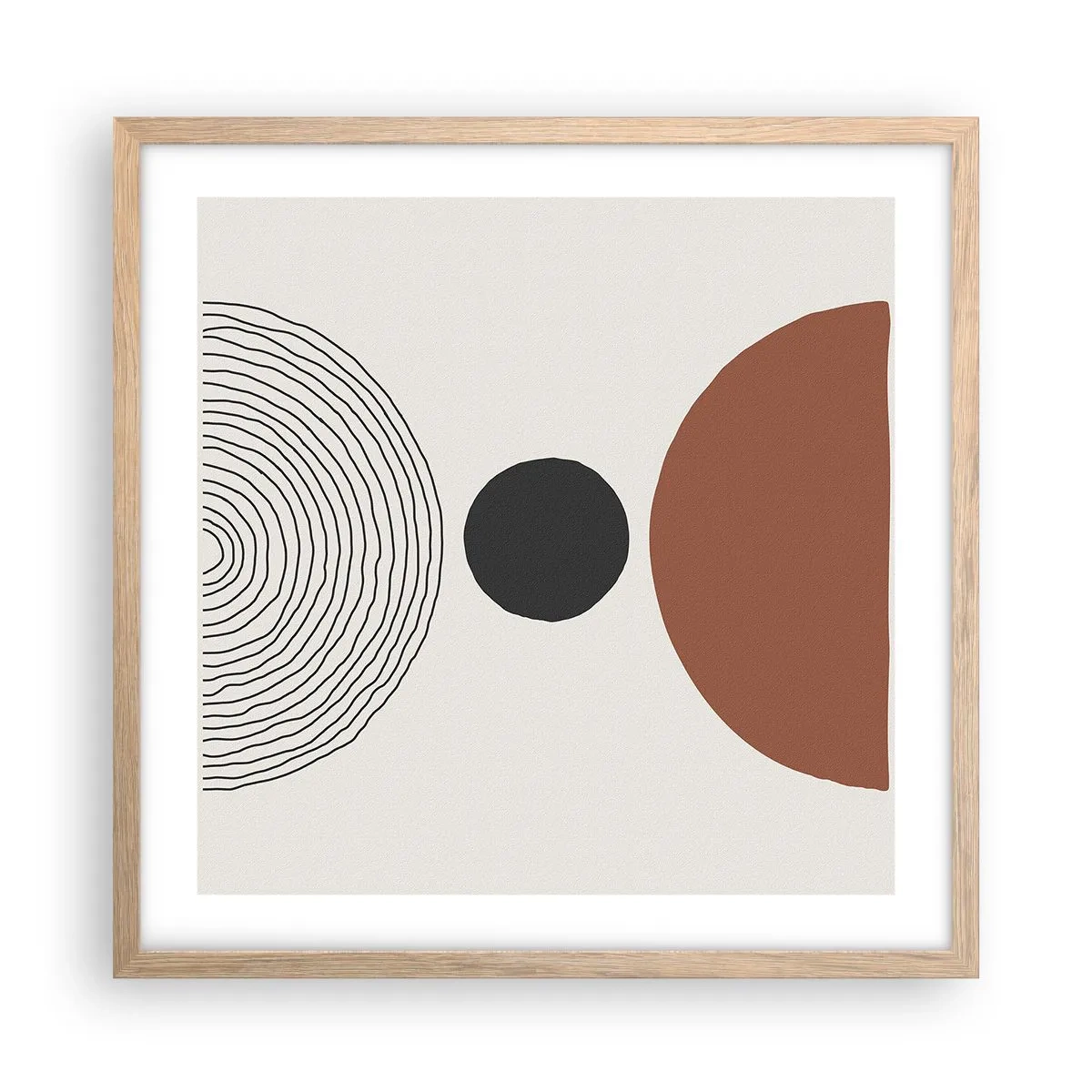 Pôster com moldura de carvalho claro - Em destaque - 50x50 cm