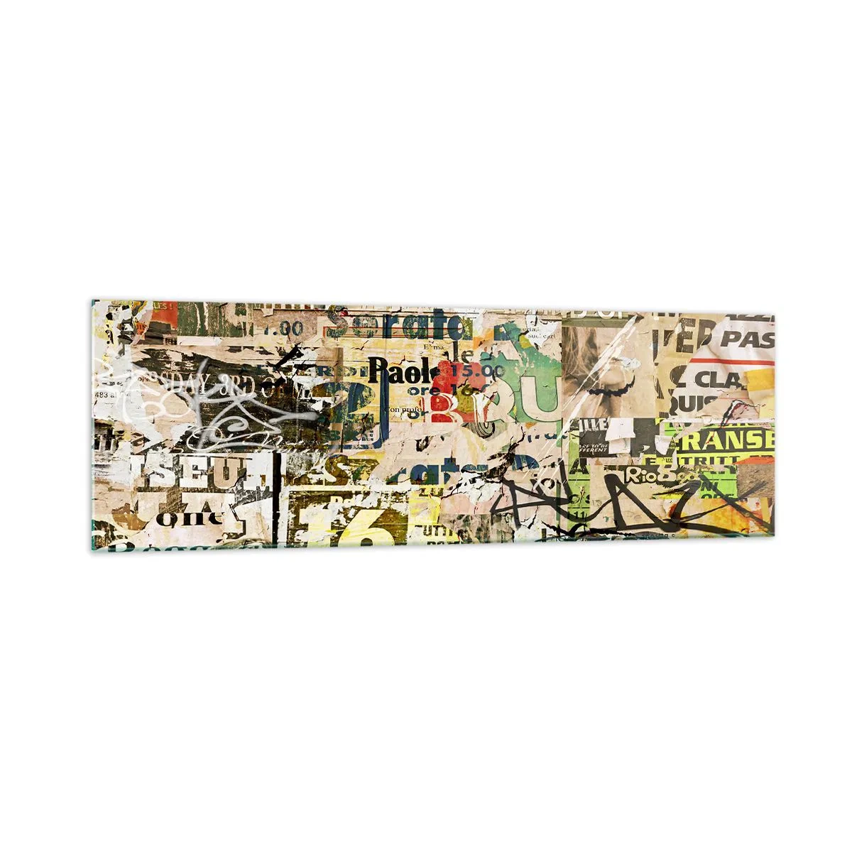 Quadro em vidro - O caos - 160x50 cm