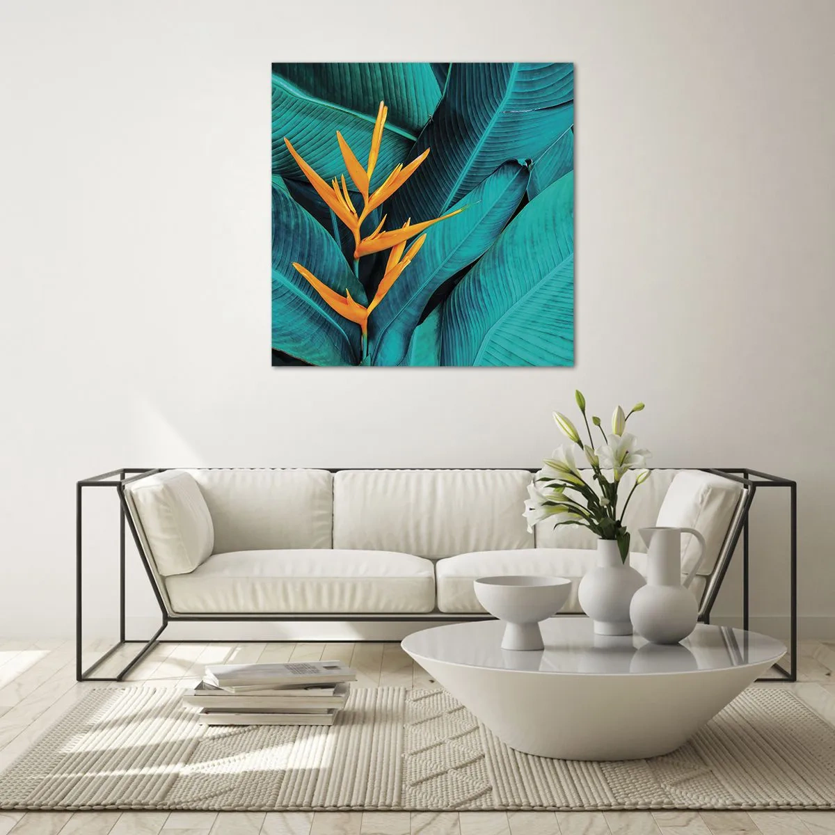Quadro em vidro - Flor do Éden - 40x40 cm