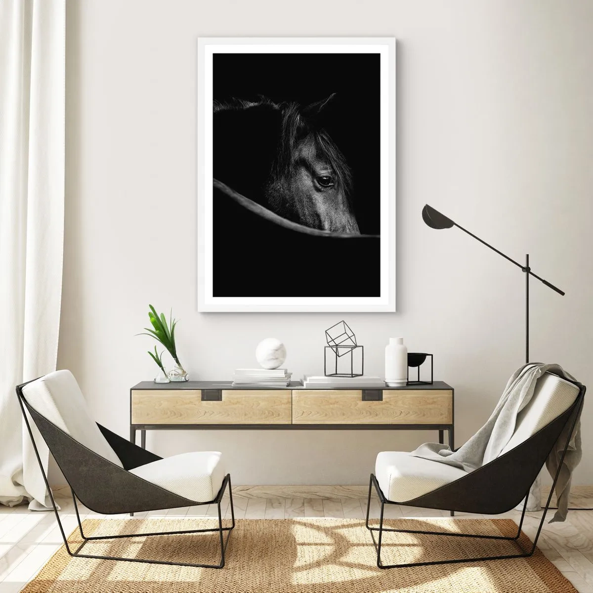 Pôster em moldura branca - Príncipe Negro - 61x91 cm