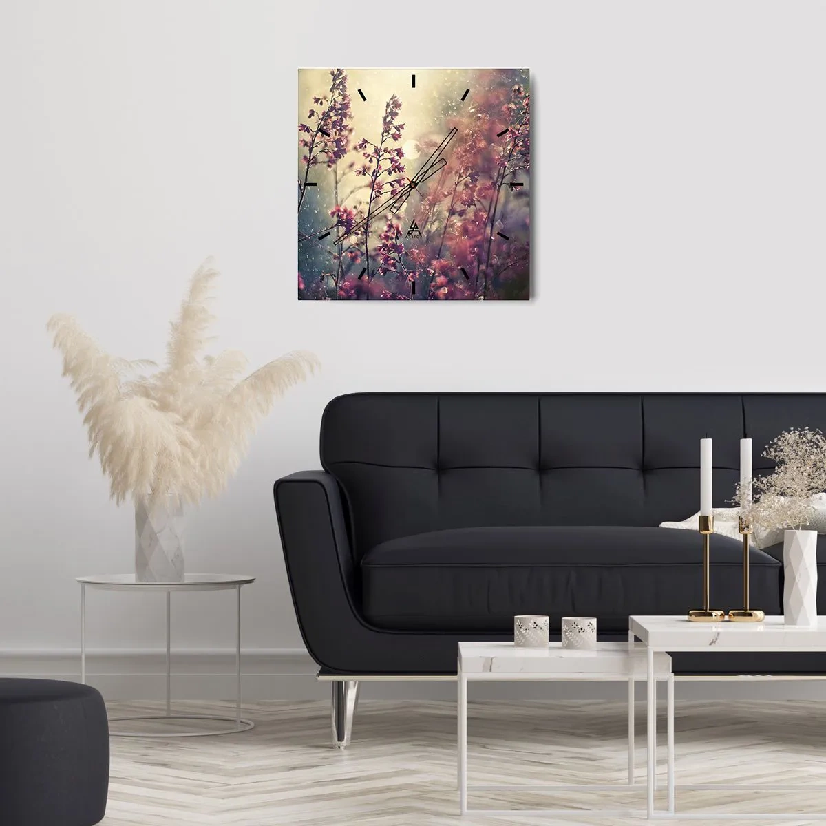 Relógio de parede - Relógio em vidro - Jardim Secreto - 40x40 cm