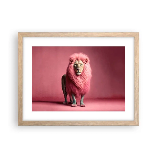 Pôster com moldura de carvalho claro - Não tens mais medo - 40x30 cm