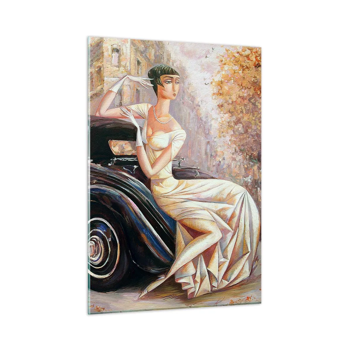 Quadro em vidro - Elegância retro - 50x70 cm