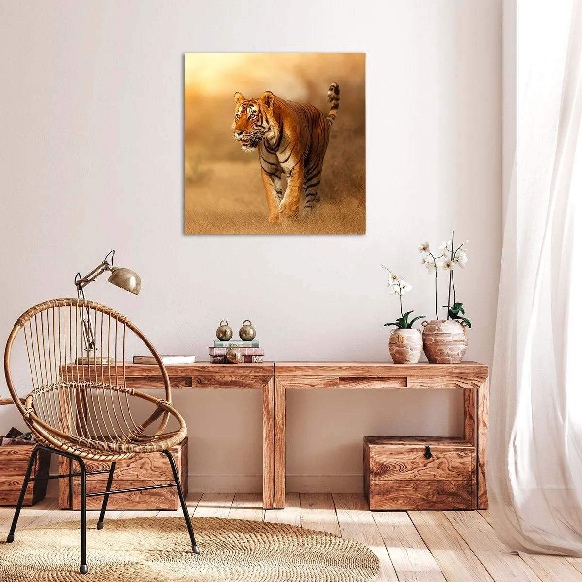 Quadro em tela - Antes do ataque - 40x40 cm